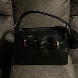 Elegant Black Bag with Buckle With Change purse Attached Never Used